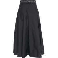 Fuste lungi Dama - Fuste lungi Elisabetta Franchi Midi skirt with belt Black Femei (BM 19034173) - B-mall.ro