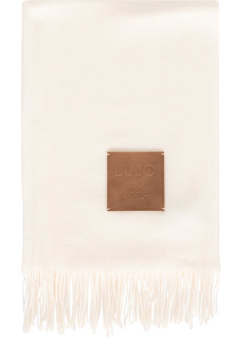 Esarfe Liu Jo Scarf with fringe details White Femei (BM 19034179) 4