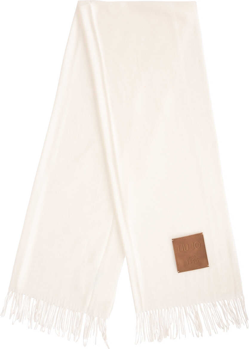 Esarfe Liu Jo Scarf with fringe details White Femei (BM 19034179) 1