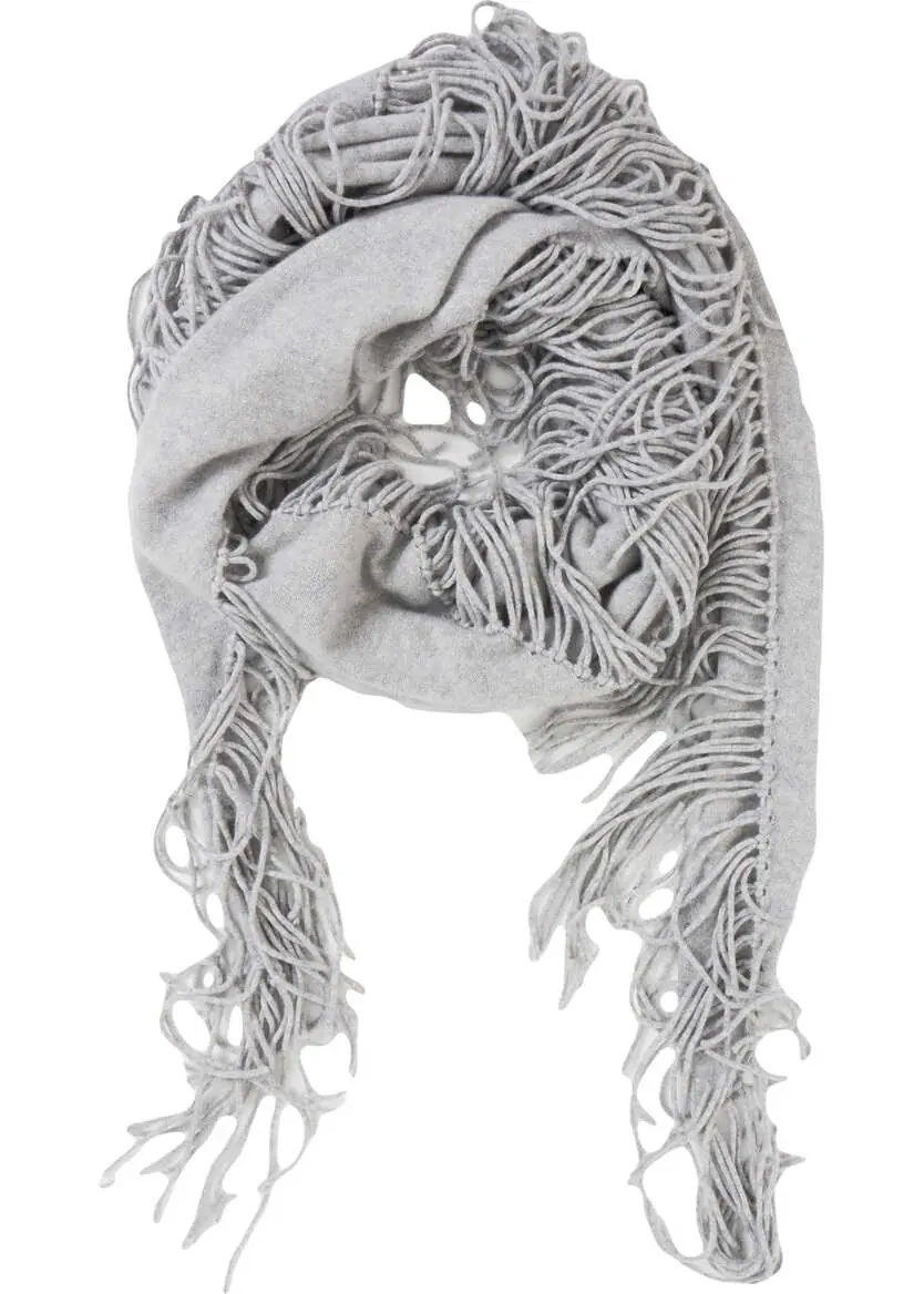Esarfe MVM Scarf with fringe details Grey Femei (BM 19034182) 2