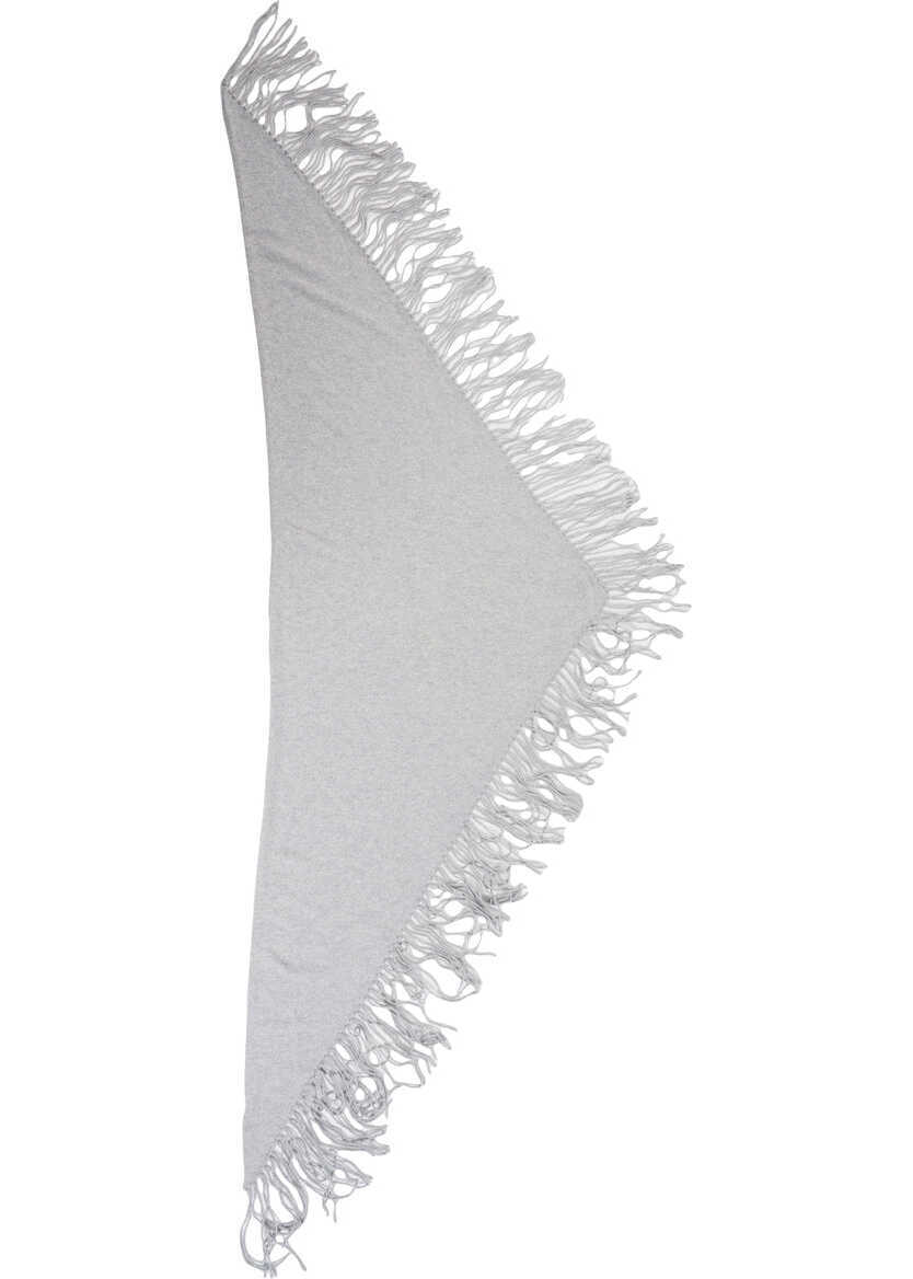 Esarfe MVM Scarf with fringe details Grey Femei (BM 19034182) 3
