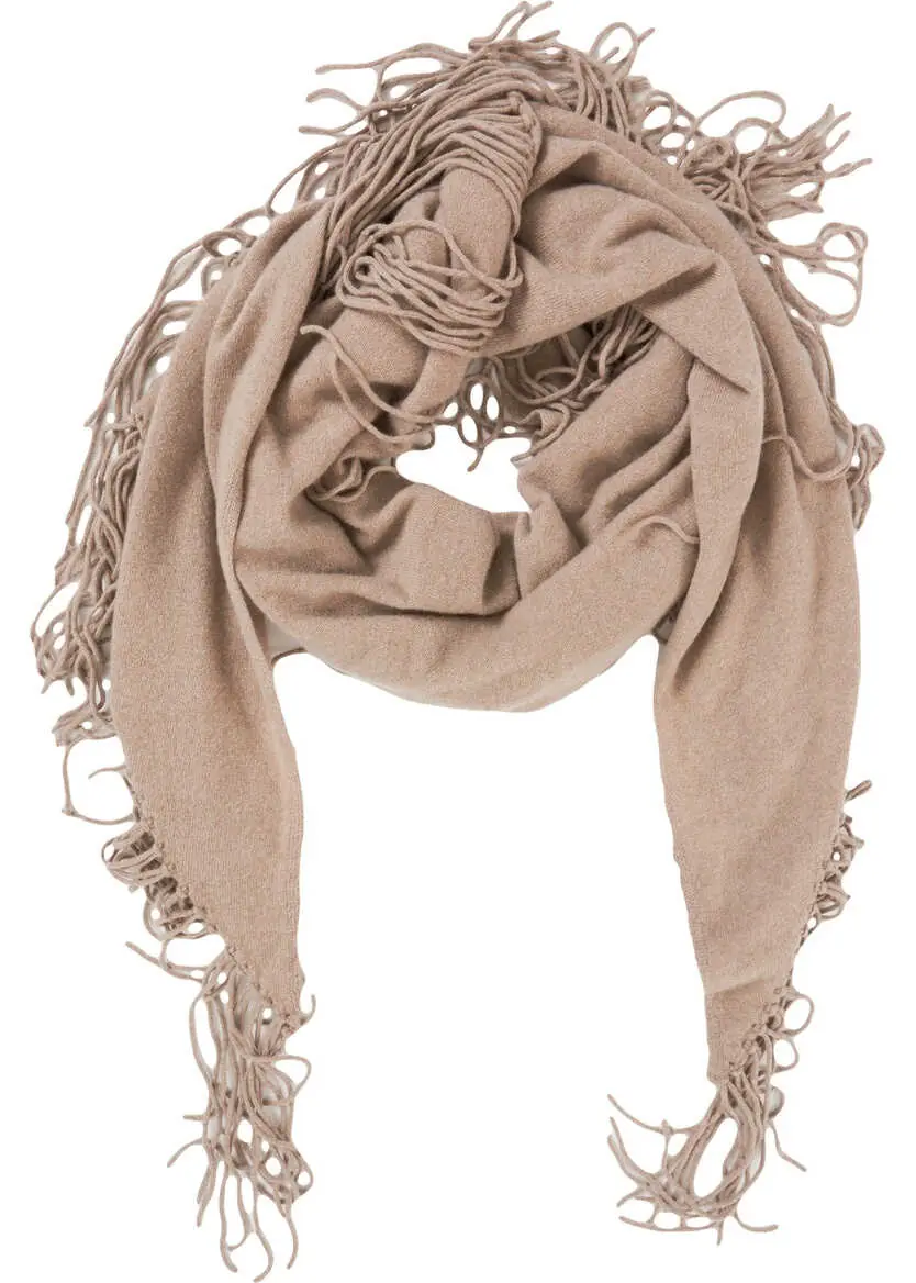 Esarfe MVM Scarf with fringe details Brown Femei (BM 19034182) 2