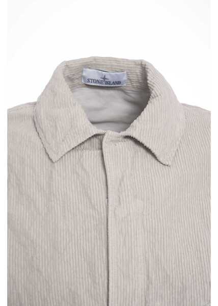 Jachete Stone Island Wrinkled corduroy overshirt Grey Barbati (BM 19034185) 5