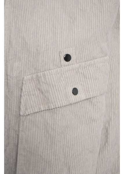Jachete Stone Island Wrinkled corduroy overshirt Grey Barbati (BM 19034185) 6