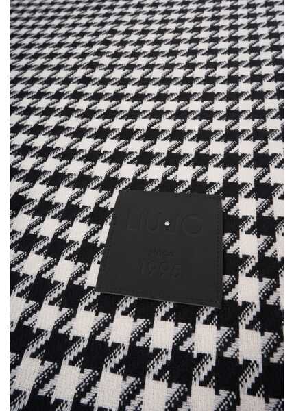 Esarfe Liu Jo Scarf with houndstooth pattern Black Femei (BM 19034191) 4