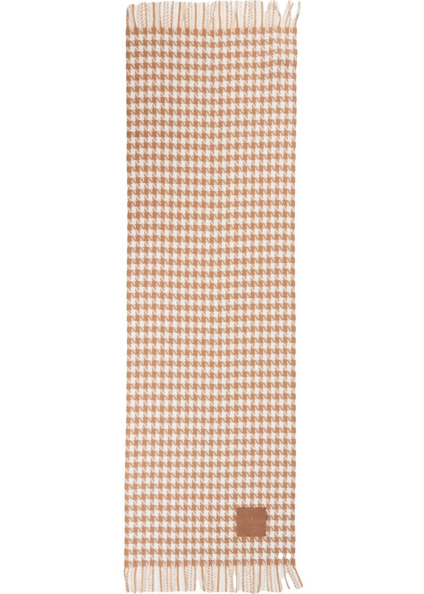 Esarfe Liu Jo Scarf with houndstooth pattern Brown Femei (BM 19034191) 3