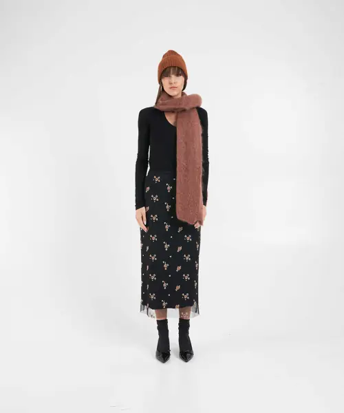 Esarfe Otto d ame Mohair scarf Brown Femei (BM 19034206) 3