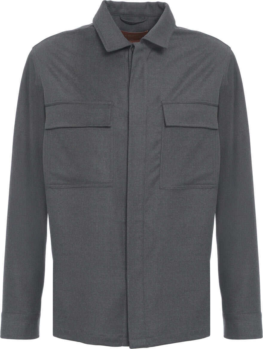 Jachete Cruna Overshirt Bruges Grey Barbati (BM 19034218) 2