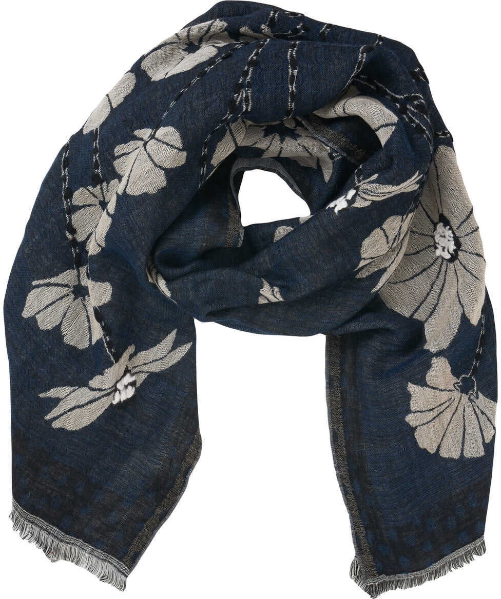 Esarfe Palombina Scarf with floral print Blue Barbati (BM 19034224) 2