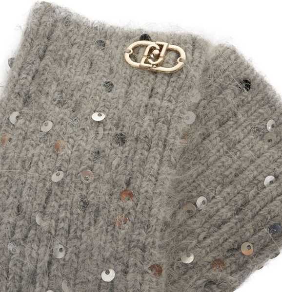 Manusi Liu Jo Gloves with sequins Grey Femei (BM 19034233) 3