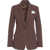 Elisabetta Franchi Single-breasted blazer Brown