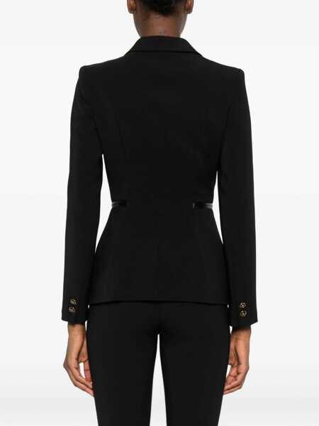 Sacouri Elisabetta Franchi Double-breasted blazer Black Femei (BM 19034263) 4