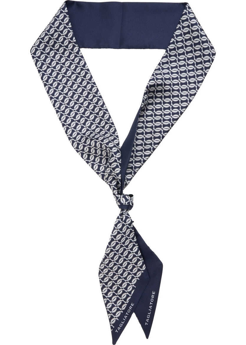 Esarfe Tagliatore Silk foulard Blue Barbati (BM 19034266) 1