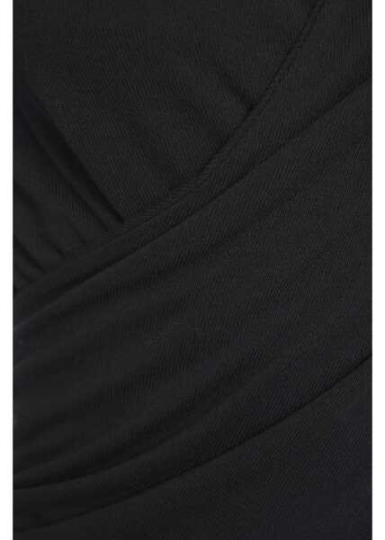 Tricouri Thom / Krom Draped long-sleeved shirt Black Femei (BM 19034272) 4