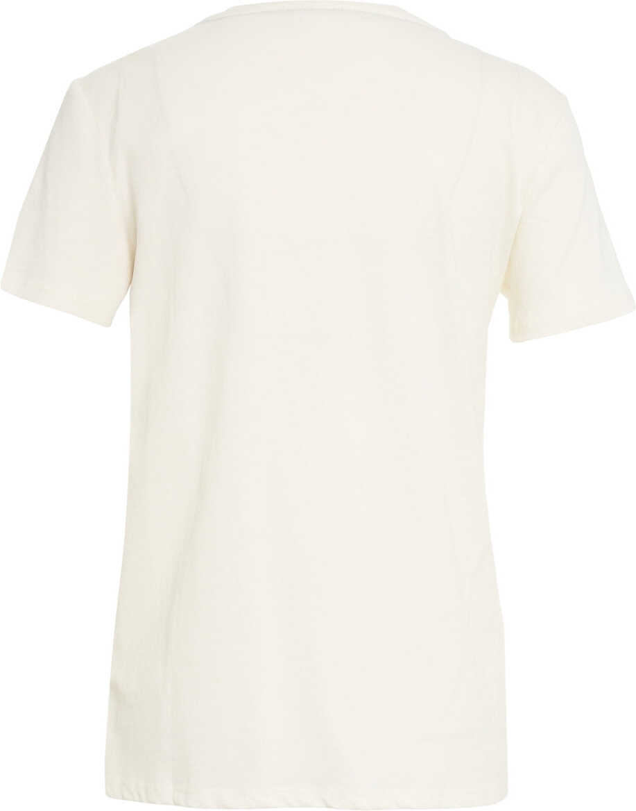 Tricouri LIU JO SPORT T-shirt with rhinestones White Femei (BM 19034296) 3