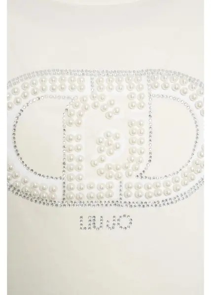 Tricouri LIU JO SPORT T-shirt with rhinestones White Femei (BM 19034296) 5