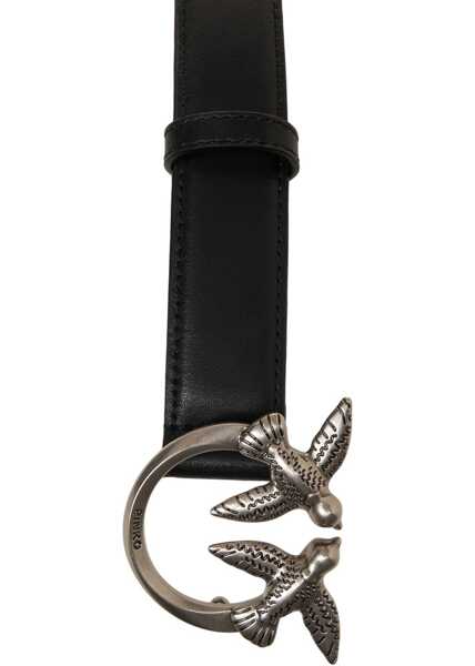 Curele Pinko Belt made of leather with logo application Black Femei (BM 19034329) 4