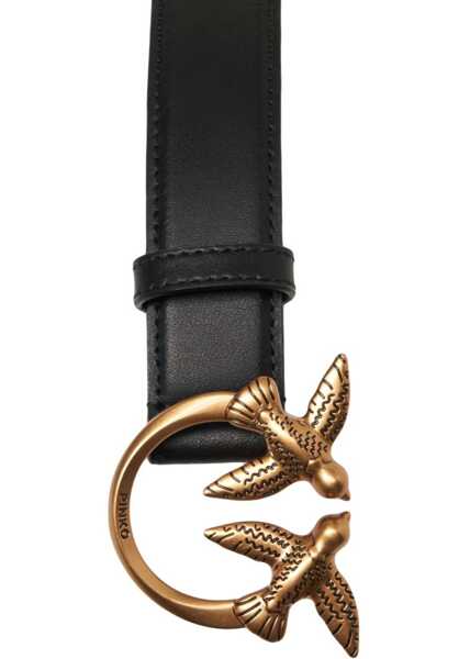 Curele Pinko Belt made of leather with logo application Black Femei (BM 19034329) 4