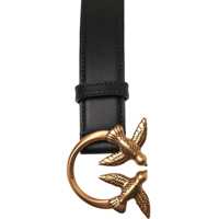 Curele Dama - Curele Pinko Belt made of leather with logo application Black Femei (BM 19034329) - B-mall.ro