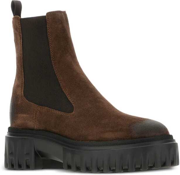 Cizme de iarna Hogan Chelsea boots H673 Brown Femei (BM 19034359) 2