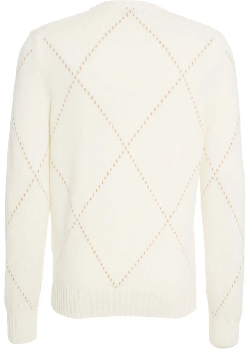 Pulovere Gender Knit sweater with diamond pattern White Barbati (BM 19034365) 3