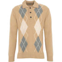 Tricouri Polo Paolo Pecora Knit polo with argyle pattern