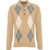 Paolo Pecora Knit polo with argyle pattern Beige
