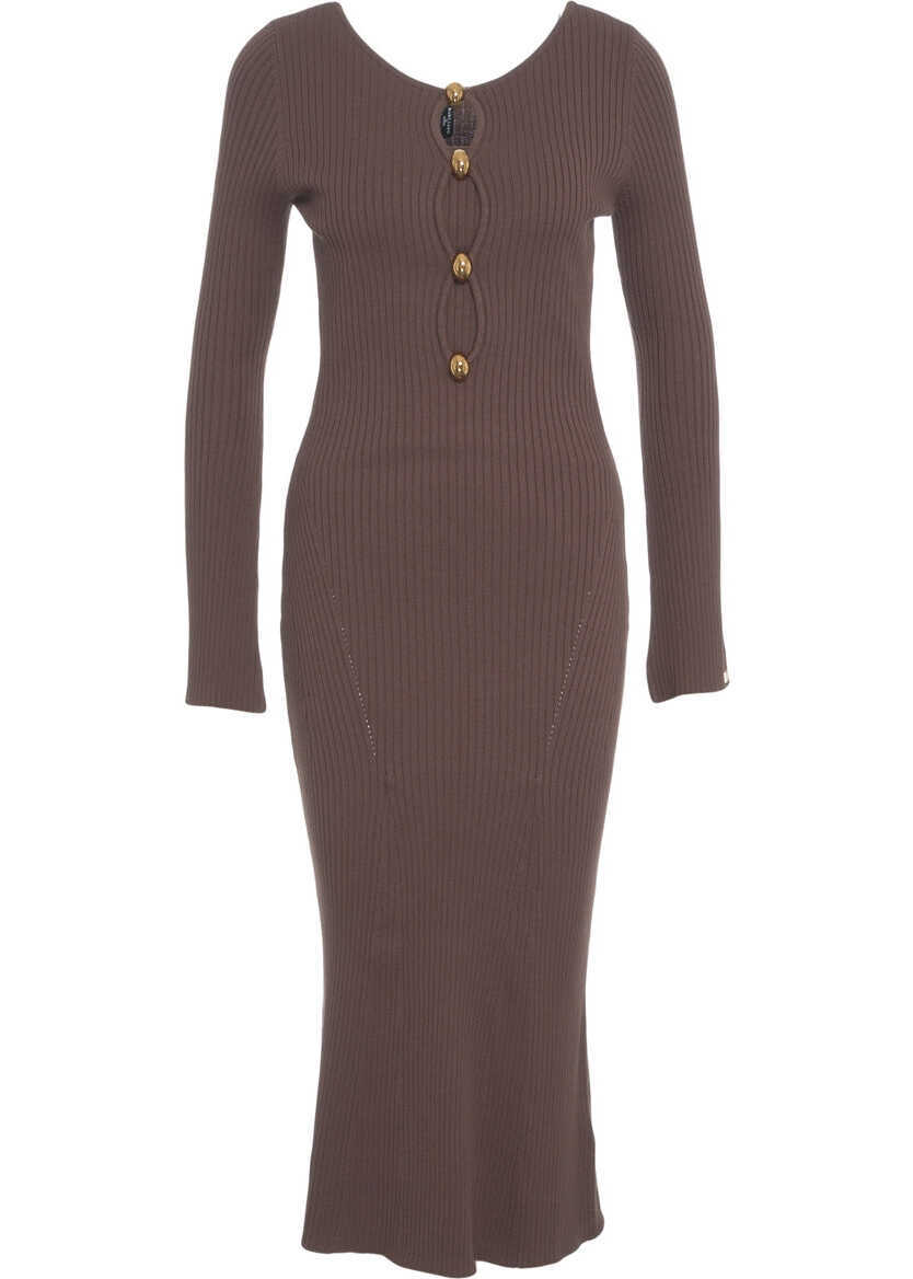 Rochii lungi GUESS Knit maxi dress Brown Femei (BM 19034395) 2