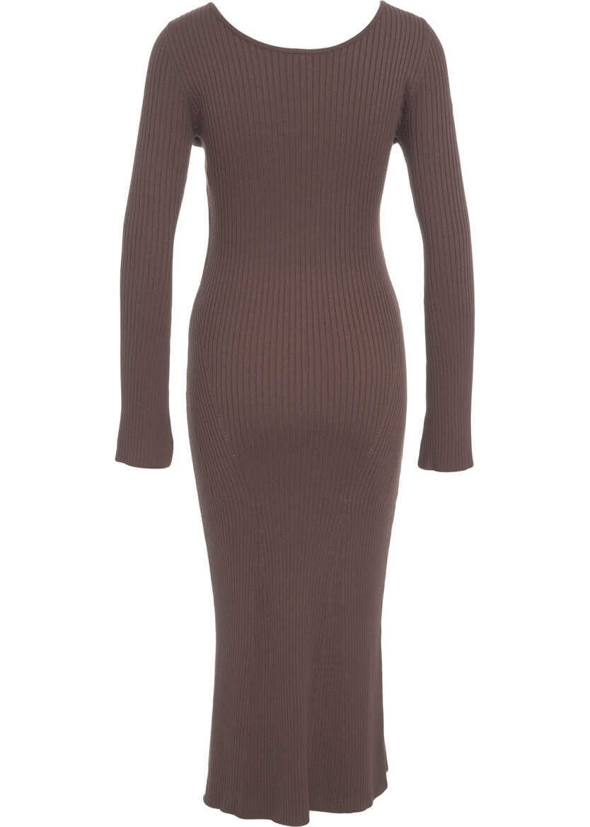 Rochii lungi GUESS Knit maxi dress Brown Femei (BM 19034395) 3