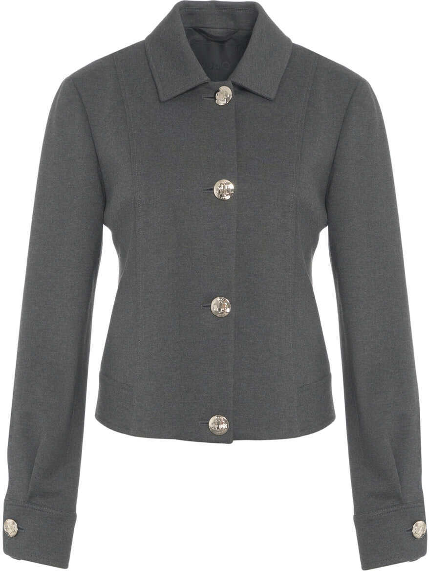Jachete Liu Jo Jacket with decorative buttons Grey Femei (BM 19034416) 2