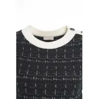 Rochii scurte Dama - Rochii scurte Liu Jo White Tweed mini dress Black Femei (BM 19034422) - B-mall.ro