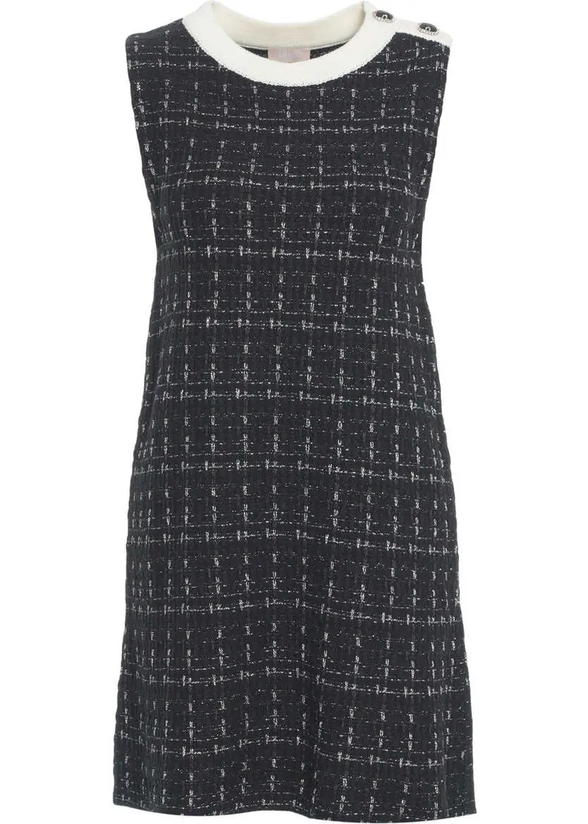 Rochii scurte Liu Jo White Tweed mini dress Black Femei (BM 19034422) 1