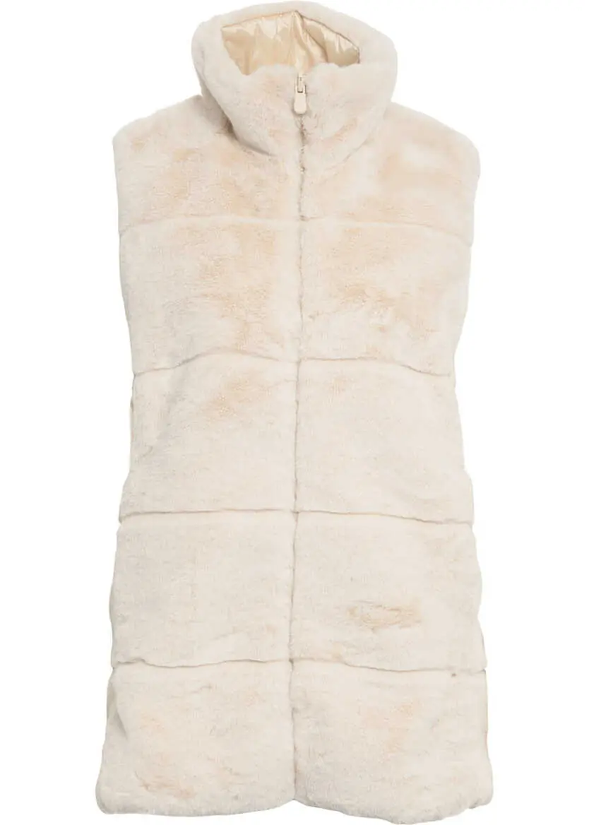 Veste Save the Duck Faux fur gilet FURY Beige Femei (BM 19034449) 2
