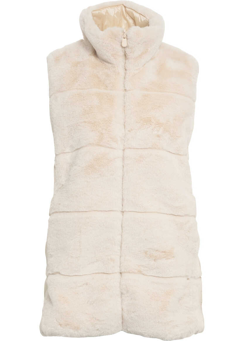 Veste Save the Duck Faux fur gilet FURY Beige Femei (BM 19034449) 1