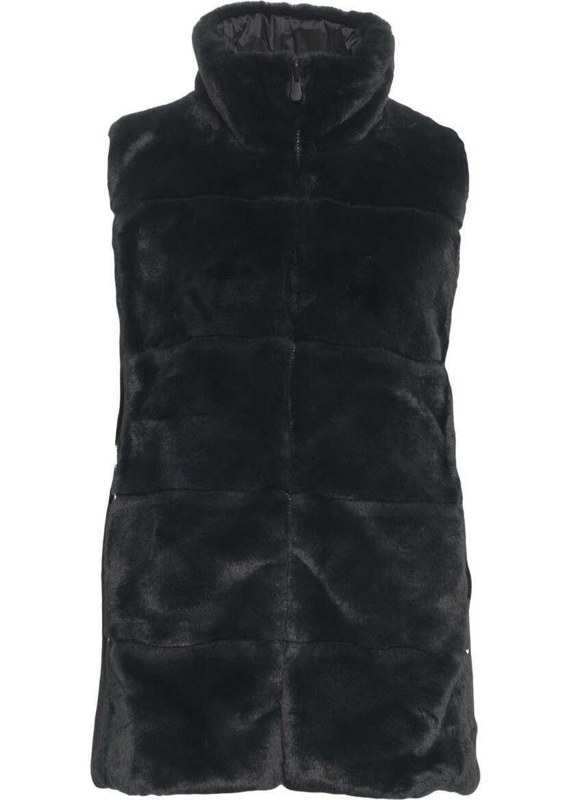 Veste Save the Duck Faux fur gilet FURY Black Femei (BM 19034449) 2