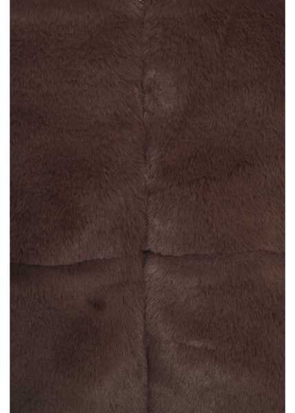 Veste Save the Duck Faux fur gilet FURY Brown Femei (BM 19034449) 5