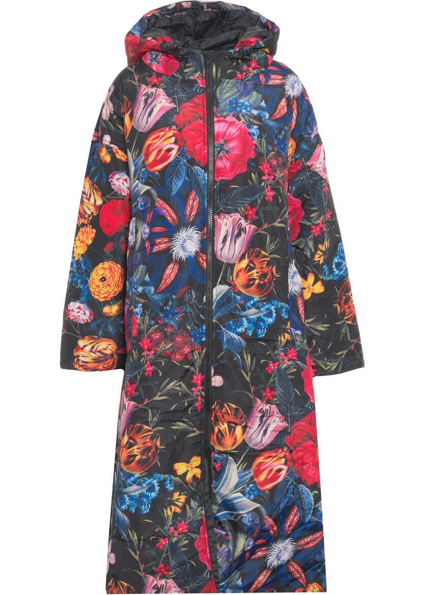 Paltoane Sittingsuits Eco down coat Black Flora Black Femei (BM 19034470) 2