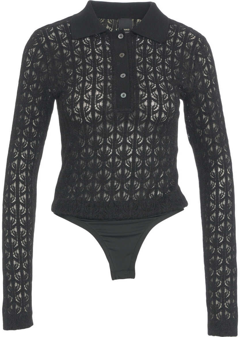 Body-uri Pinko Lace bodysuit Yoana Black Femei (BM 19034476) 2