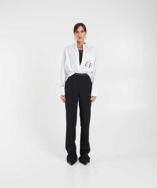 Body-uri Elisabetta Franchi Bodysuit with chain detail Black Femei (BM 19034482) 3