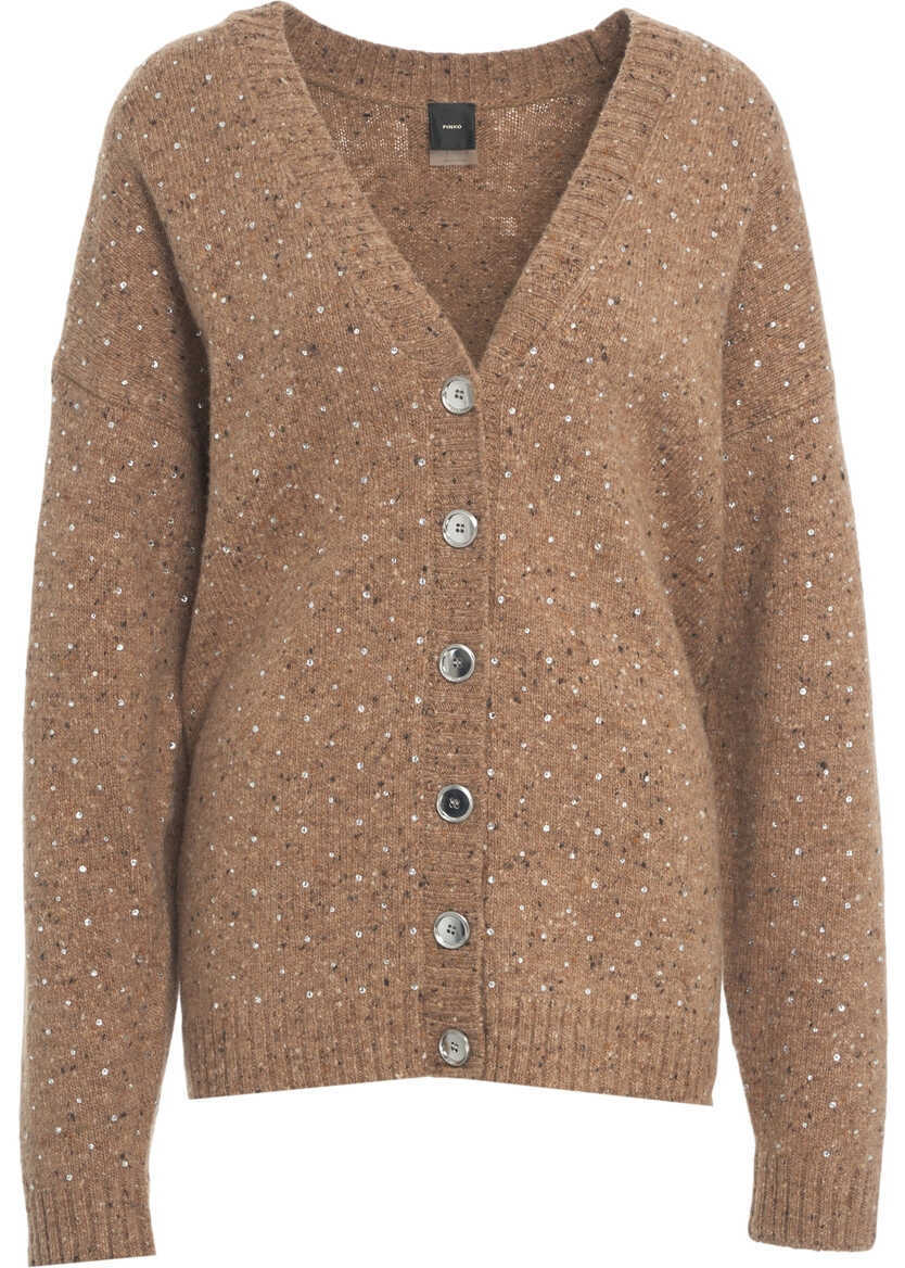 Cardigane Pinko Melange cardigan Brown Femei (BM 19034497) 2