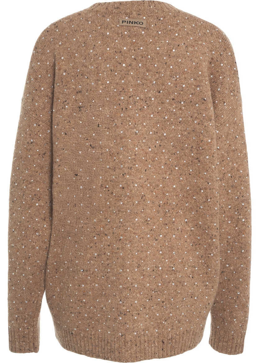 Cardigane Pinko Melange cardigan Brown Femei (BM 19034497) 3