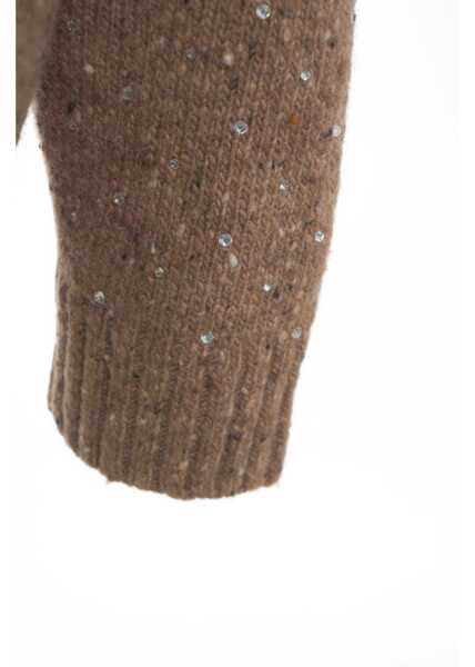 Cardigane Pinko Melange cardigan Brown Femei (BM 19034497) 5