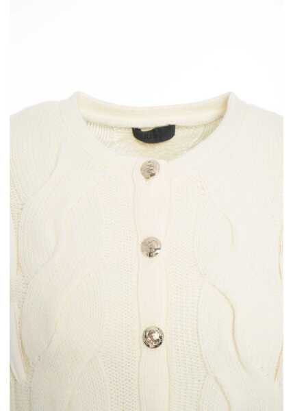 Cardigane Liu Jo Cardigan with cable knit pattern White Femei (BM 19034506) 4