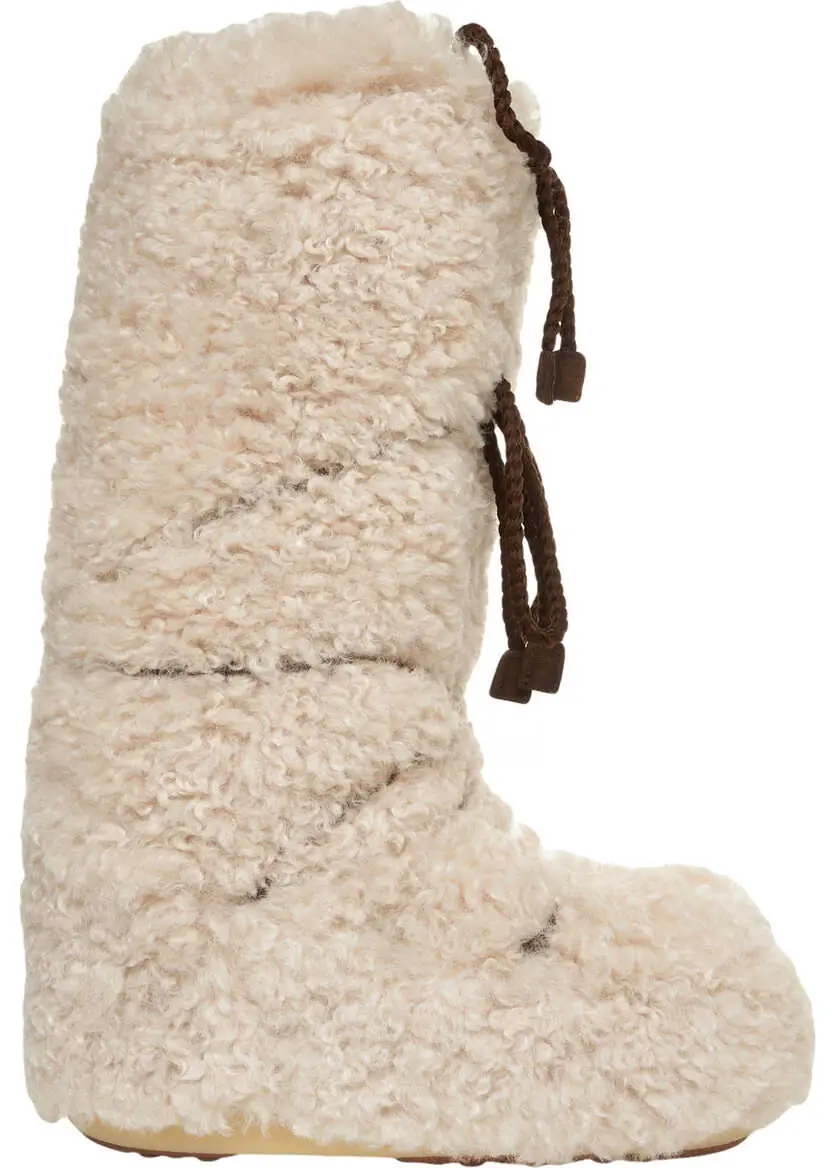 Cizme de iarna Moon Boot Sheepskin boots ICON CURLY EXTRA Beige Femei (BM 19034509) 1