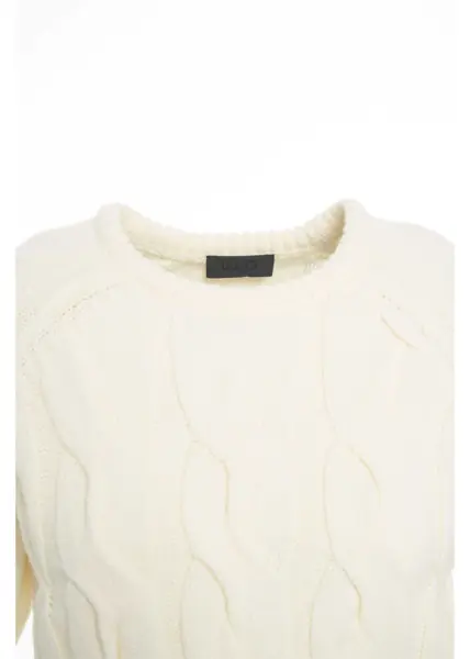 Pulovere Liu Jo Sweater with cable knit pattern White Femei (BM 19034518) 4