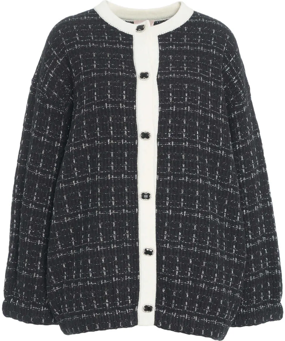 Cardigane Liu Jo White Cardigan with contrast details Black Femei (BM 19034521) 2