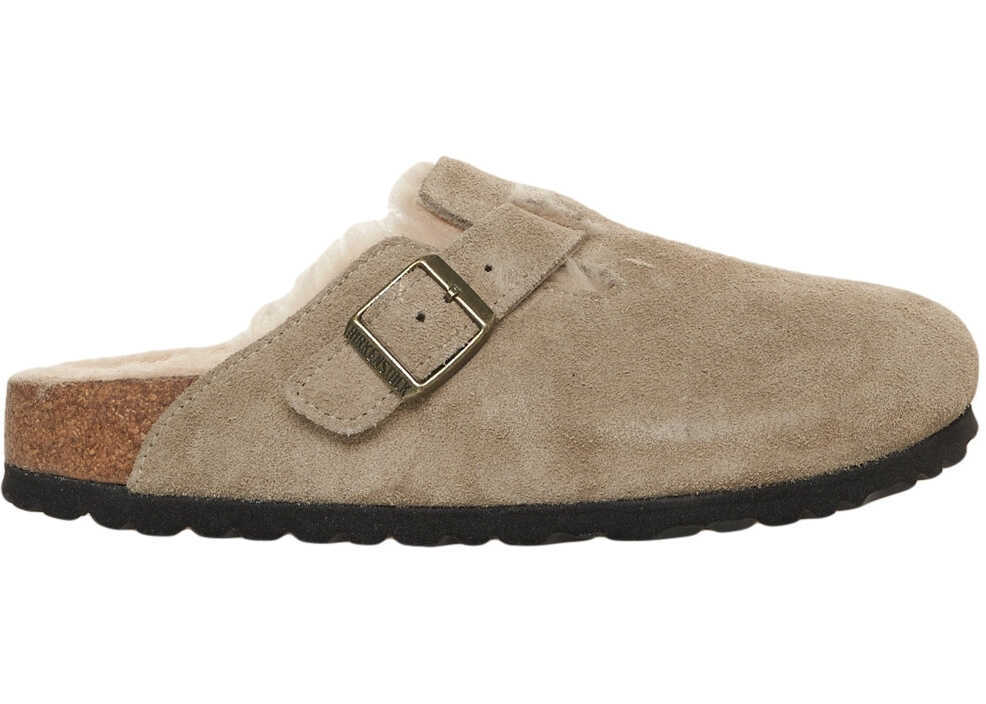 Sandale Birkenstock Clogs Boston Shearling Beige Femei (BM 19034545) 2