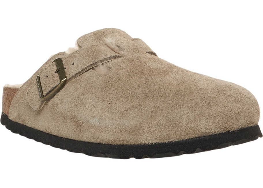 Sandale Birkenstock Clogs Boston Shearling Beige Femei (BM 19034545) 3