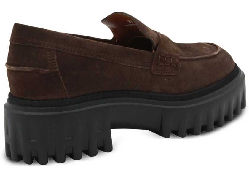 Mocasini Hogan Loafers in suede Brown Femei (BM 19034596) 3