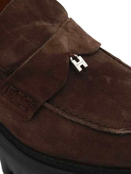 Mocasini Hogan Loafers in suede Brown Femei (BM 19034596) 4